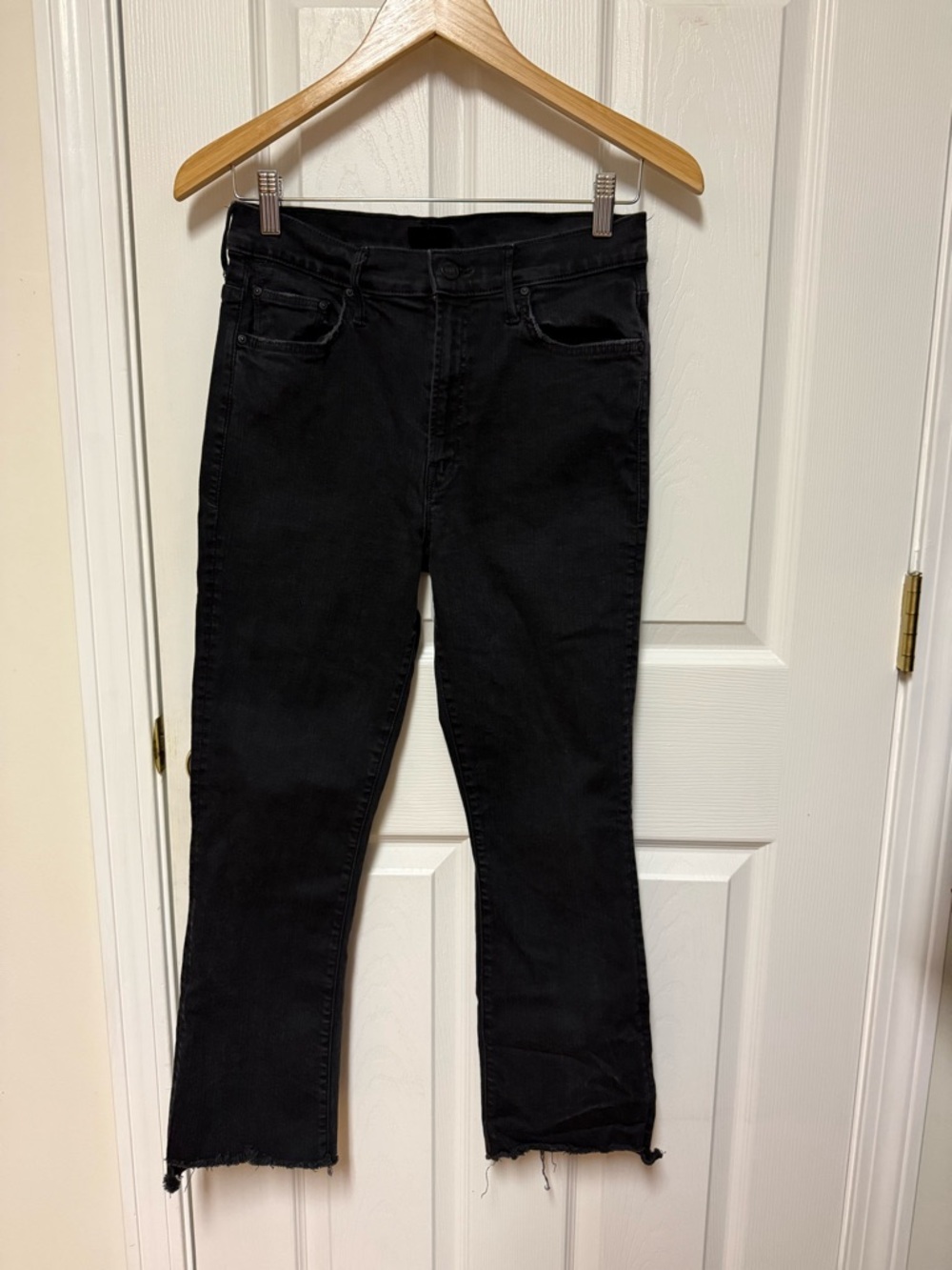 MOTHER Black Washed Denim Jeans
